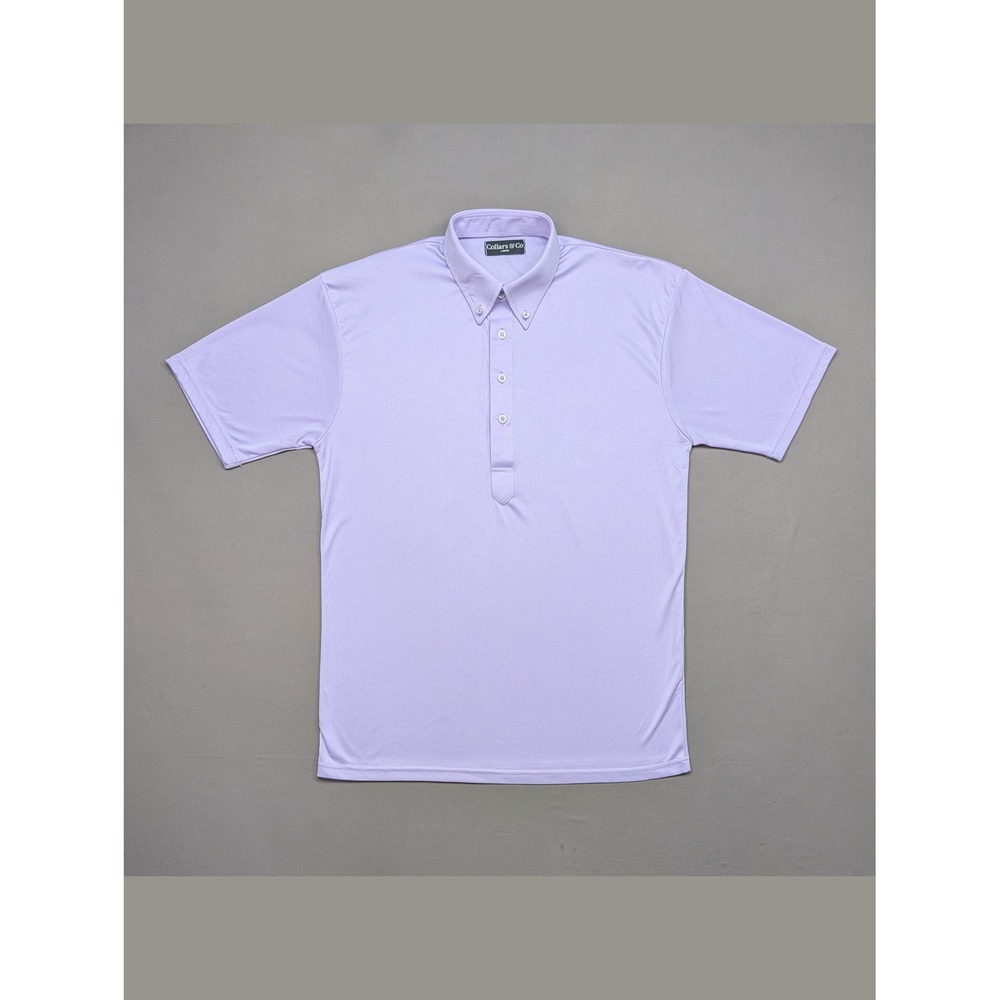 Collars & Co Dress Collar Polo Large Purple Performance Golf Shirt
